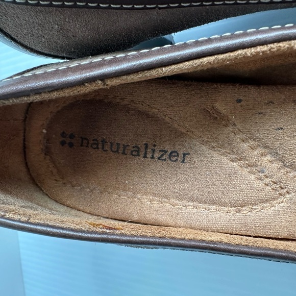 Naturalizer Suede Oxford Pump Taupe Brown Tassels Size 8 Comfortable Office - Picture 3 of 10